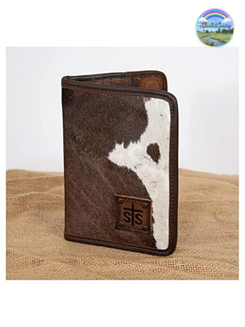 Magnetic Wallet for Women Cowhide Leather RFID Passport Case